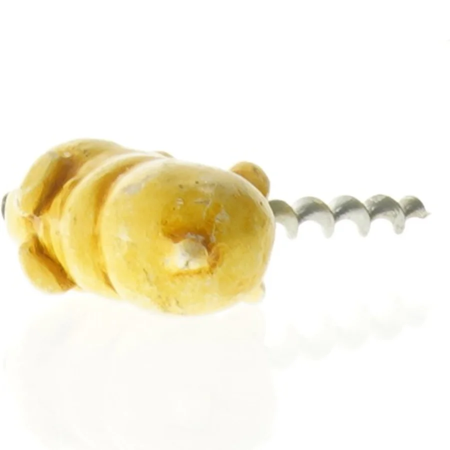 Vinoptrækker med bulldog hundefigur (str. 9 x 6 cm)