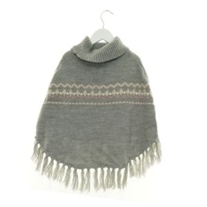 Strikket Poncho med Guld Glimmer fra H&M (str. 110 cm)