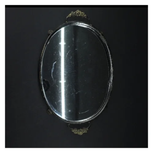 Vintage spejl bakke (str. 27 x. 19,5 cm)