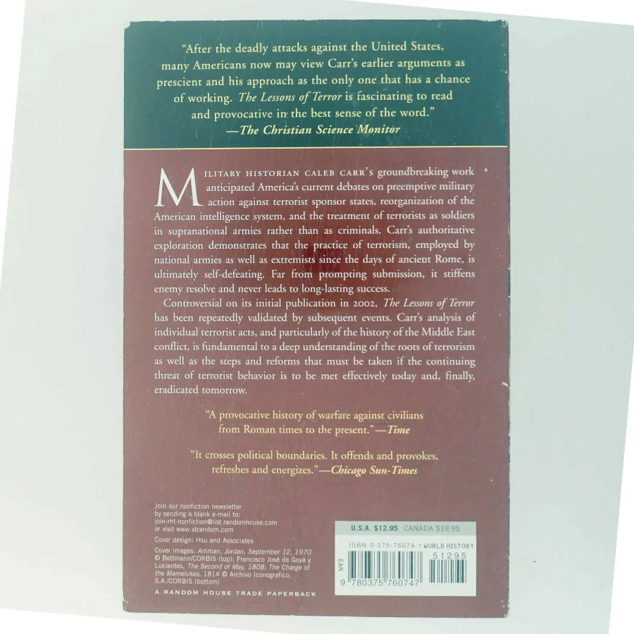 The Lessons of Terror af Caleb Carr (Bog)