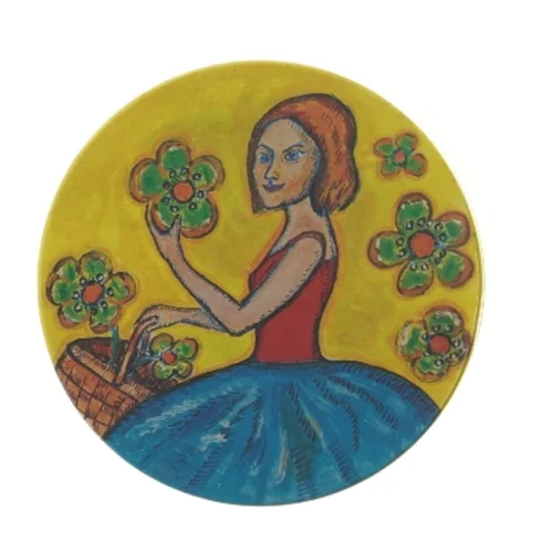 Dekorativ kunstdåse nr. 18 fra Irma (str. Ø 11 cm længde 15 cm)