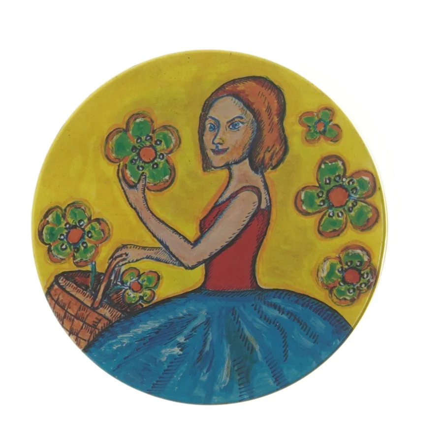 Dekorativ kunstdåse nr. 18 fra Irma (str. Ø 11 cm længde 15 cm)