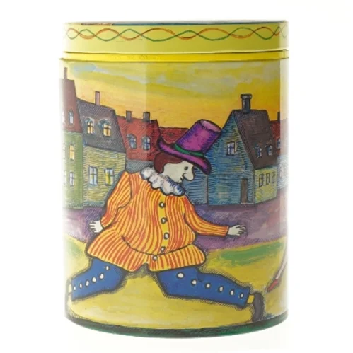 Dekorativ kunstdåse nr. 18 fra Irma (str. Ø 11 cm længde 15 cm)