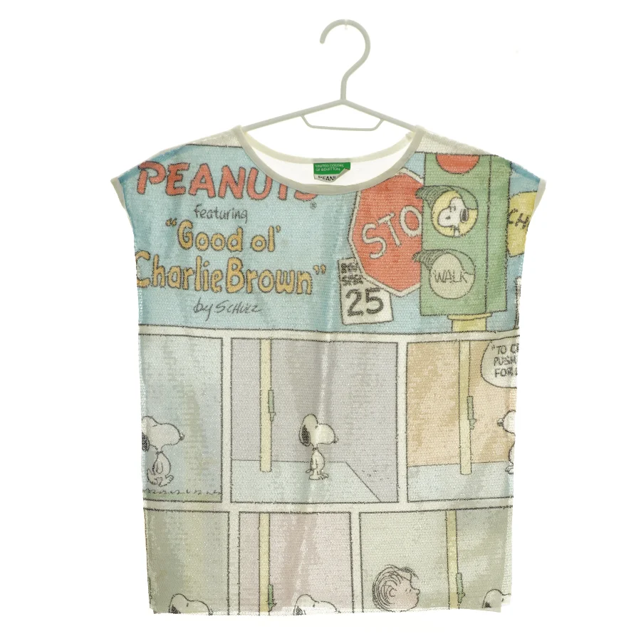 Paillet Top med Nuser Radiserne Tegneserie motiv fra United Colors Of Benetton (str. 140 cm)