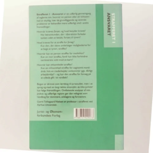 Strafferet. Bind 1, Ansvaret af Gorm Toftegaard Nielsen (Bog)