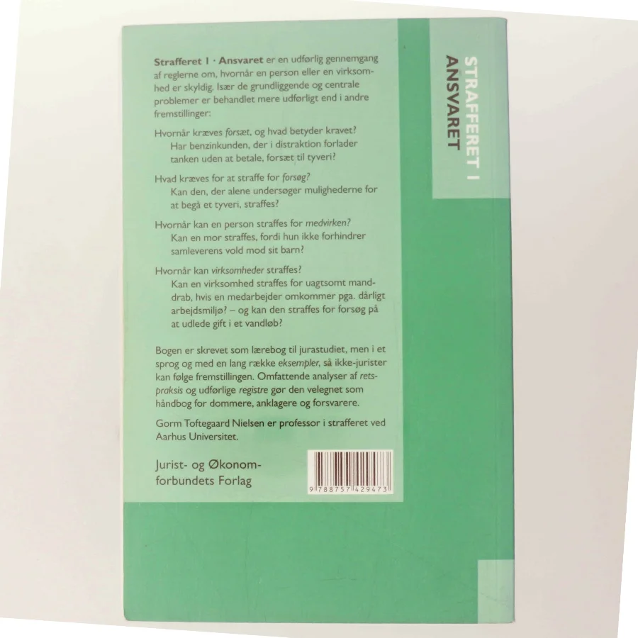 Strafferet. Bind 1, Ansvaret af Gorm Toftegaard Nielsen (Bog)