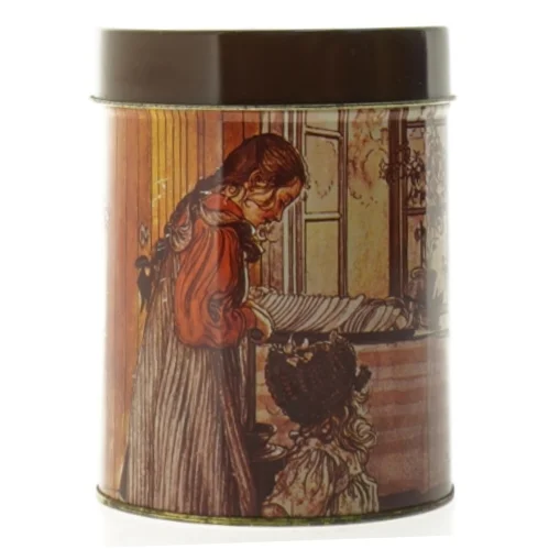 Dekorativ dåse med Carl Larsson køkkenmotiv (str. 14 x 10,5 cm)