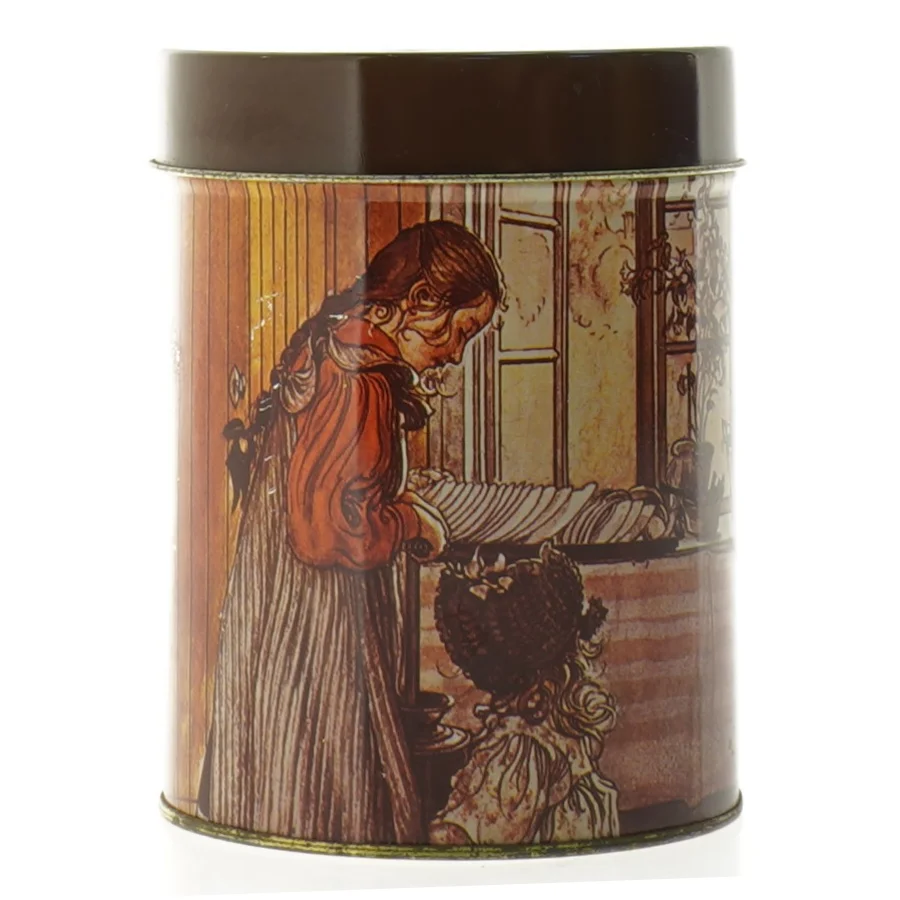 Dekorativ dåse med Carl Larsson køkkenmotiv (str. 14 x 10,5 cm)