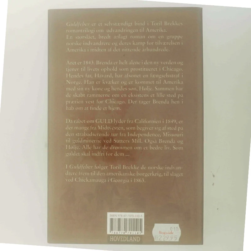 Guldfeber : historisk roman af Toril Brekke (Bog)