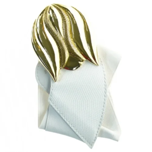 Retro Elastik Bælte med tulipan guldspænde (str. 78 x 8 cm)