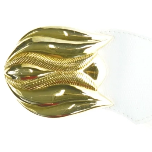 Retro Elastik Bælte med tulipan guldspænde (str. 78 x 8 cm)