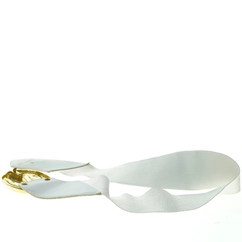 Retro Elastik Bælte med tulipan guldspænde (str. 78 x 8 cm)