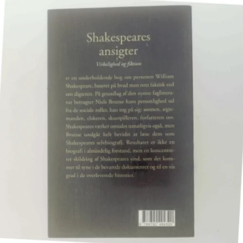Shakespeares ansigter : virkelighed og fiktion af Niels Brunse (Bog)