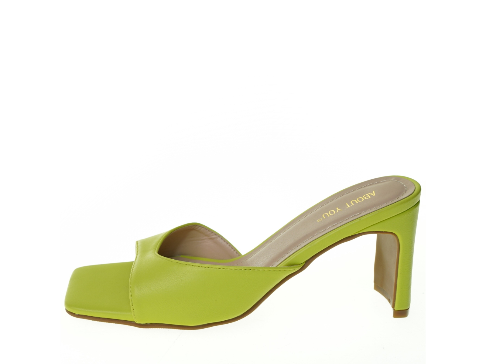 Neon lime grønne Sandaler med blokhæl fra About You (str. 39)