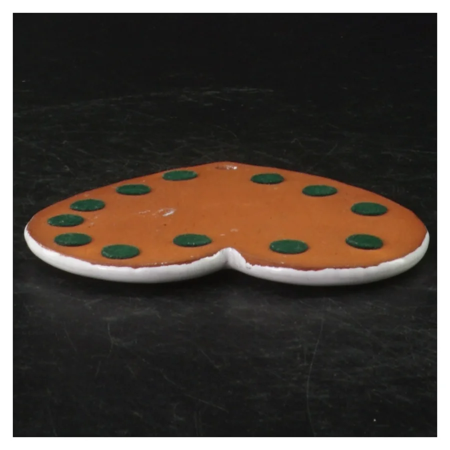 Keramik hjerteformet ophæng (str. 11 x. 10,5 cm)