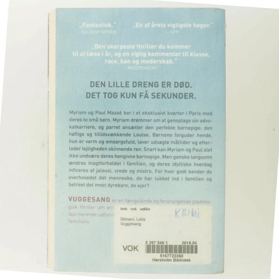 Vuggesang af Leïla Slimani (Bog)