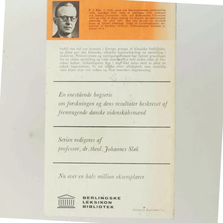 Arkæologi og klassisk kunst af P. J. Riis (Bog)