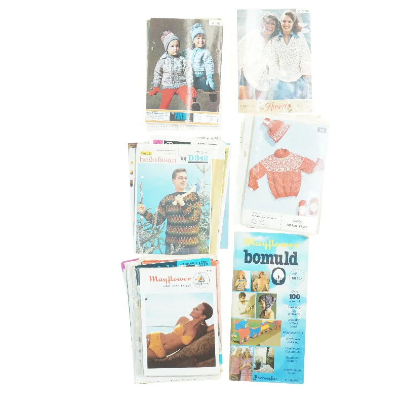 Vintage Retro Strikke, Sy og Hækle opskrifter Samling (str. 30 x 15 cm)