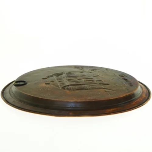 Kobber fad motiv Eremitage slottet (str. Diameter 28 cm)