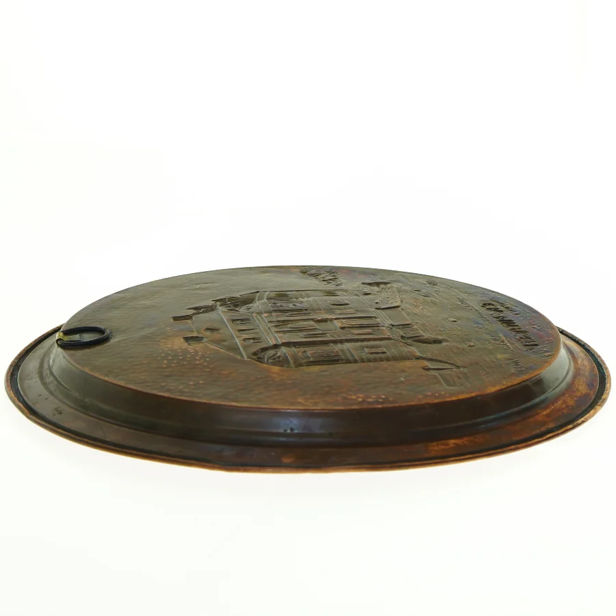 Kobber fad motiv Eremitage slottet (str. Diameter 28 cm)