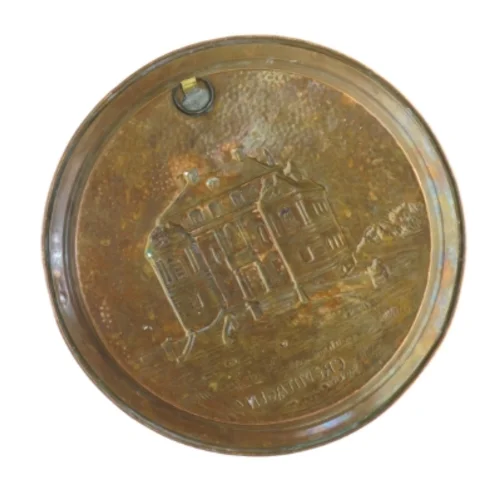 Kobber fad motiv Eremitage slottet (str. Diameter 28 cm)