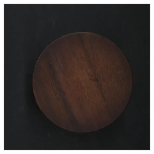 Keramik Margarine Beholder med Trælåg (str. H 9 cm. ø. 11,5 cm)