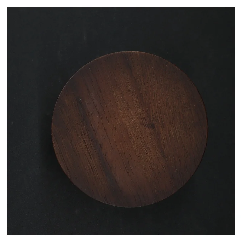 Keramik Margarine Beholder med Trælåg (str. H 9 cm. ø. 11,5 cm)