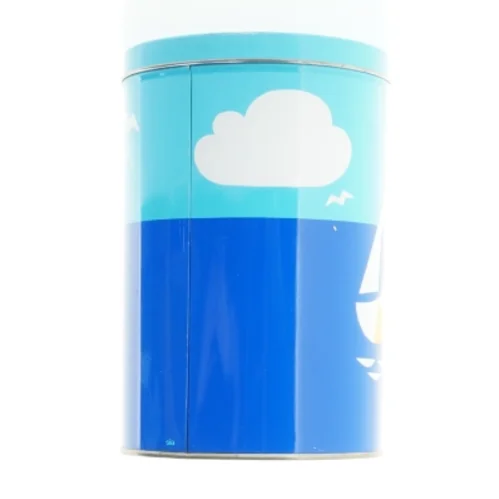 Metaldåse med himmel og sejlbåd dekoration (str. 19 x 12 cm)