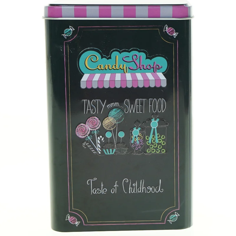 Metal dåse med Candy Shop design fra Honos (str. 20 x 10 x 13 cm)