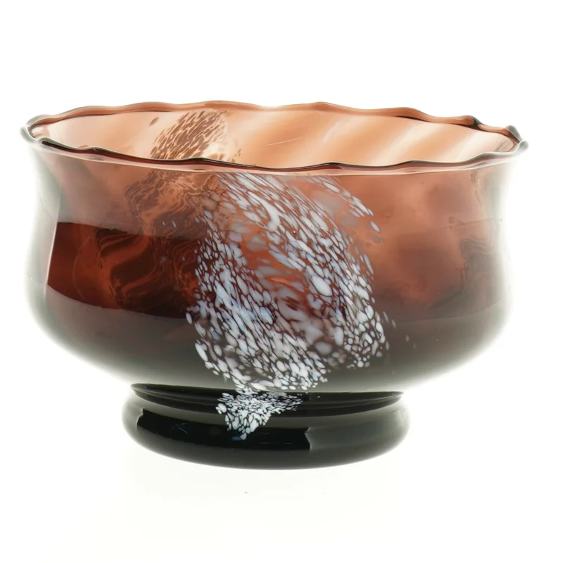 Glasskål med effekt (str. 16 x 10 cm)