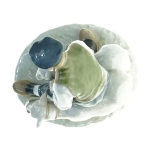 Fårehyrde figur i porcelæn fra Royal Copenhagen (str. 21 x 14 cm)