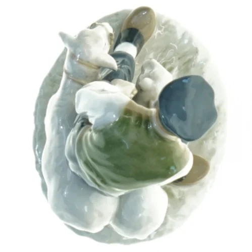 Fårehyrde figur i porcelæn fra Royal Copenhagen (str. 21 x 14 cm)