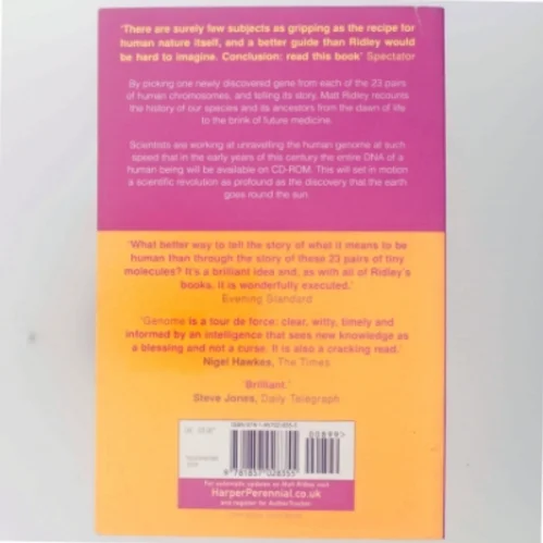 Genome : the autobiography of a species in 23 chapters af Matt Ridley (Bog)