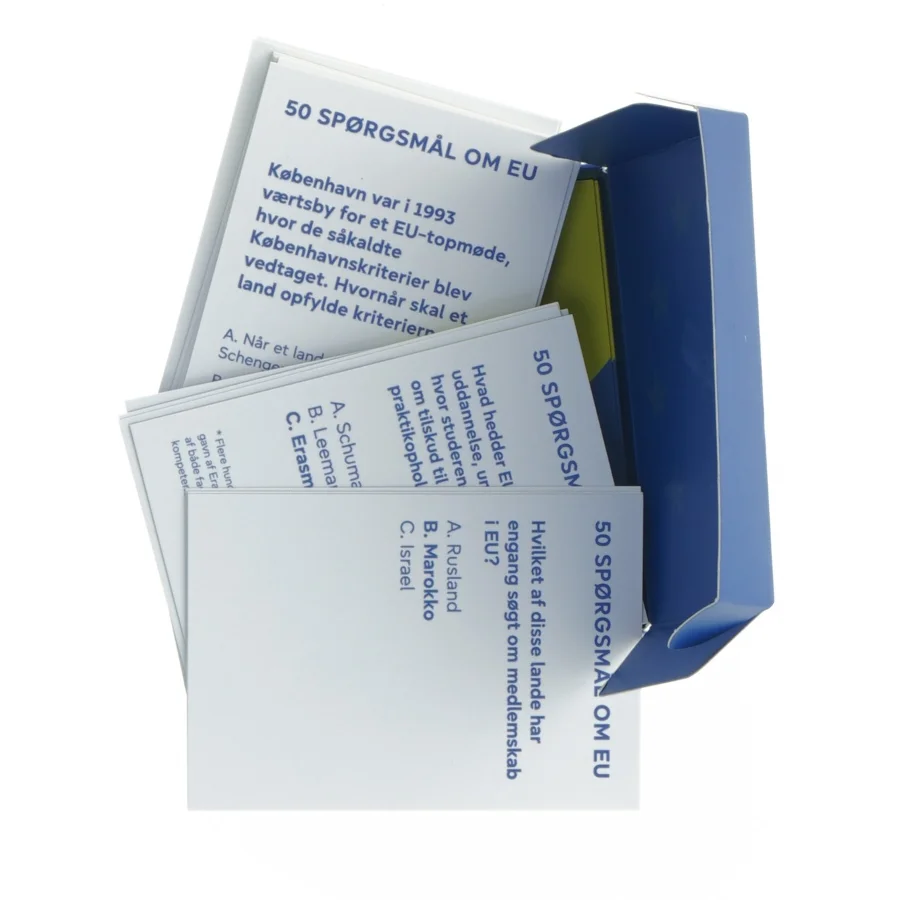 Quizkort om EU (str. 10 x 7 cm)