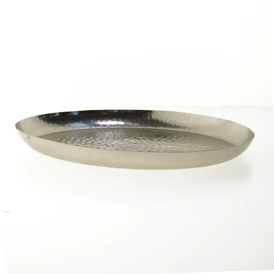 Rund hamret metalbakke (str. Ø 30 cm)