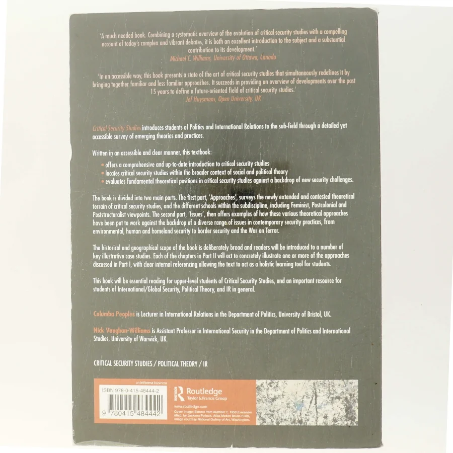 Critical security studies : an introduction (Bog)