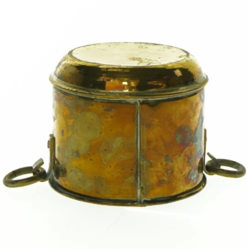 Gammeldags kobber spand (str. 9 x 11 cm)