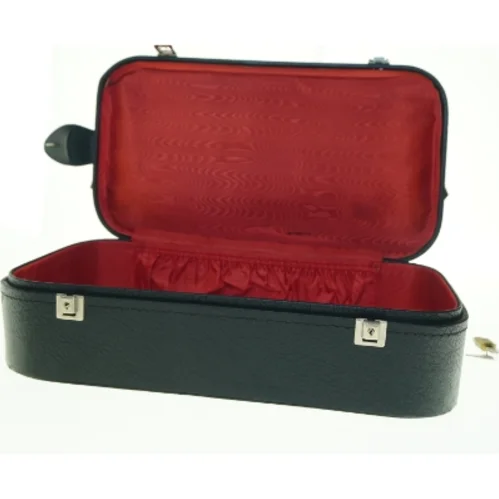 Sort læder rejsetaske fra Chic (str. 45 x, 25 x 35 cm)