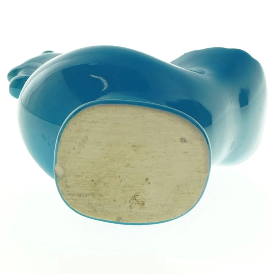 Blå keramik hane vase (str. 12 x 16 cm)