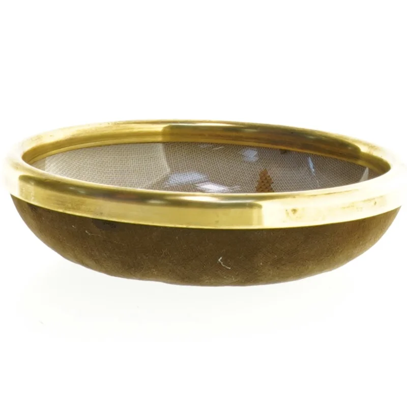 Håndlavet Broderiskål med rønnebær motiv (str. 12 x 3 cm)