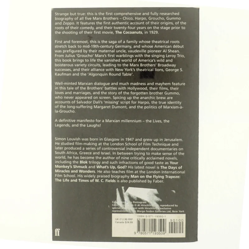 Monkey business : the lives and legends of the Marx Brothers, Groucho, Chico, Harpo, Zeppo, with added Gummo af Simon Louvish (Bog)