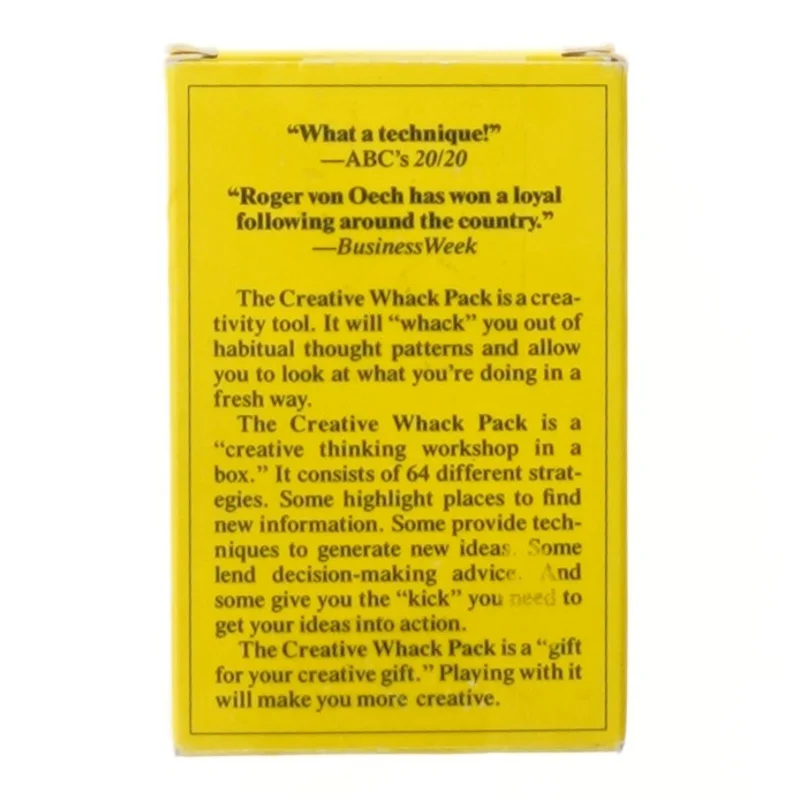 Creative Whack Pack kortspil fra Roger von Oech (str. 12x8 cm)