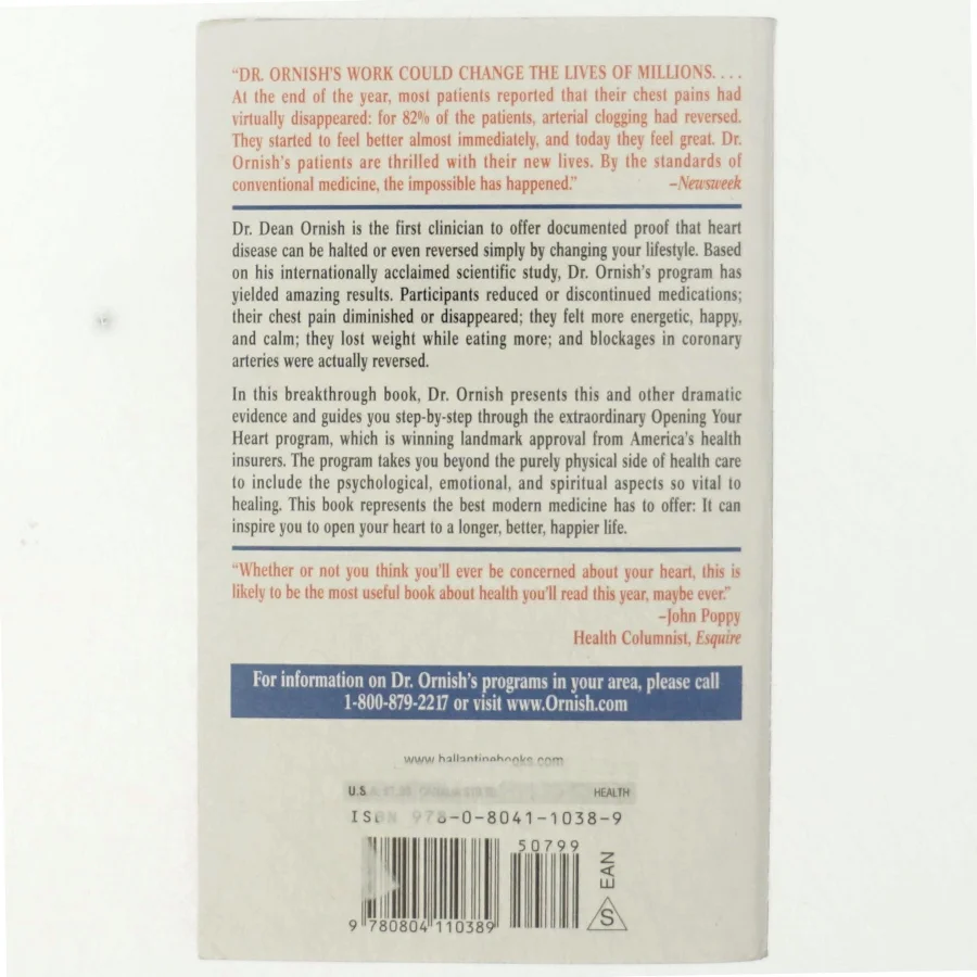 Dr. Dean Ornish's program for reversing heart disease : the only system scientifically proven to reverse heart disease without drugs or surgery af Dean Ornish (Bog)