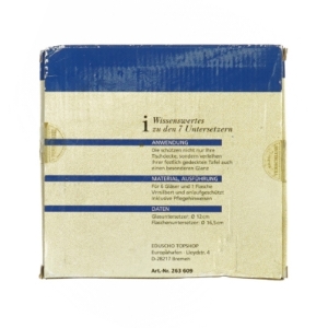 Sølv Glas brikker bordskånere i metal fra Eduscho (str. 18 x 16 x 3 cm)