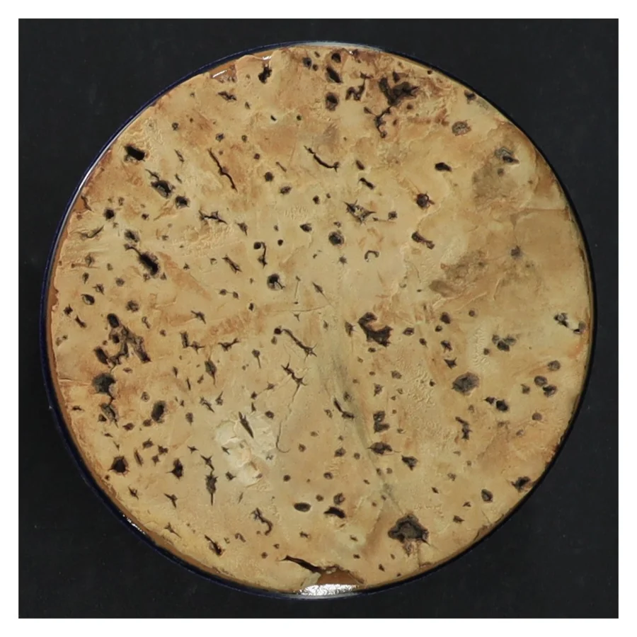 Marmeladeglas med korklåg (str. H. 9,5 cm. ø. 9 cm)