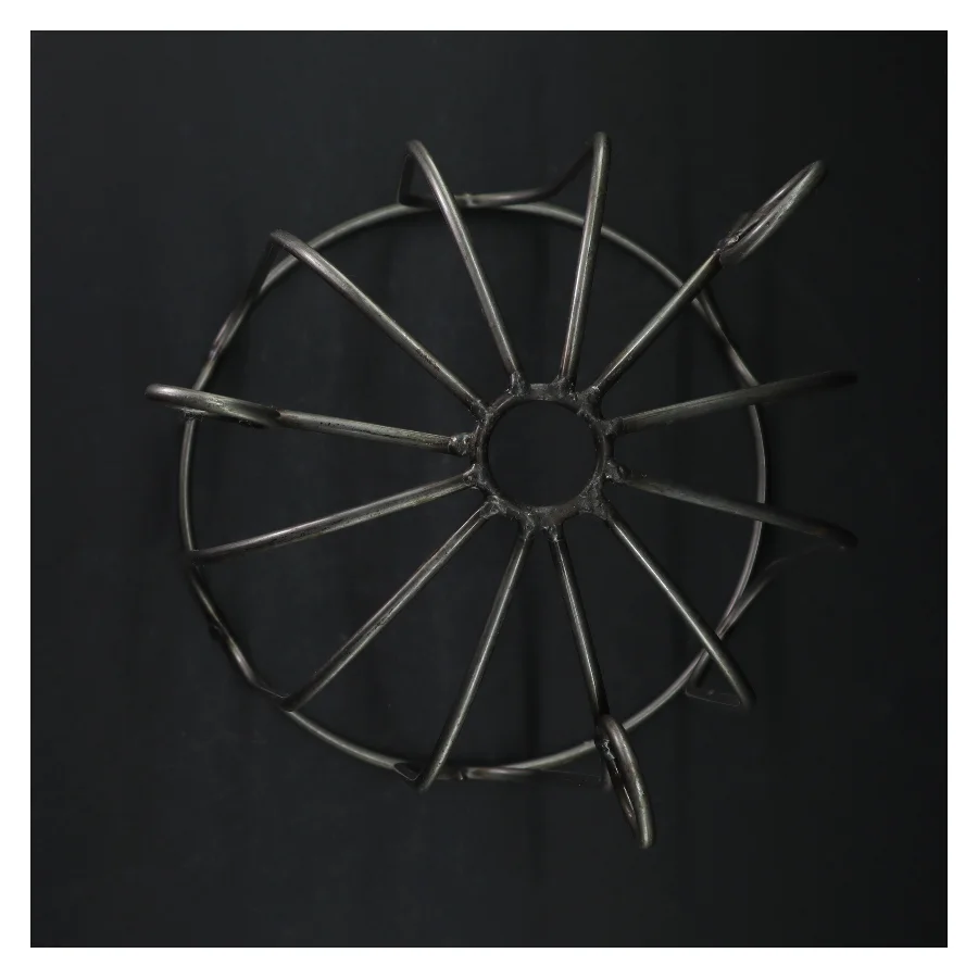 Metal Frugt Skål Trådkurv på fod (str. H 25 cm ø. 22 cm)