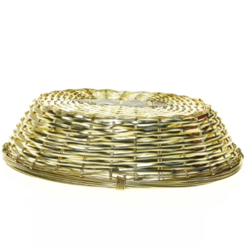 Fil de Fer Gylden flet kurv af metaltråd (str. 24 x 18 x 6 cm)