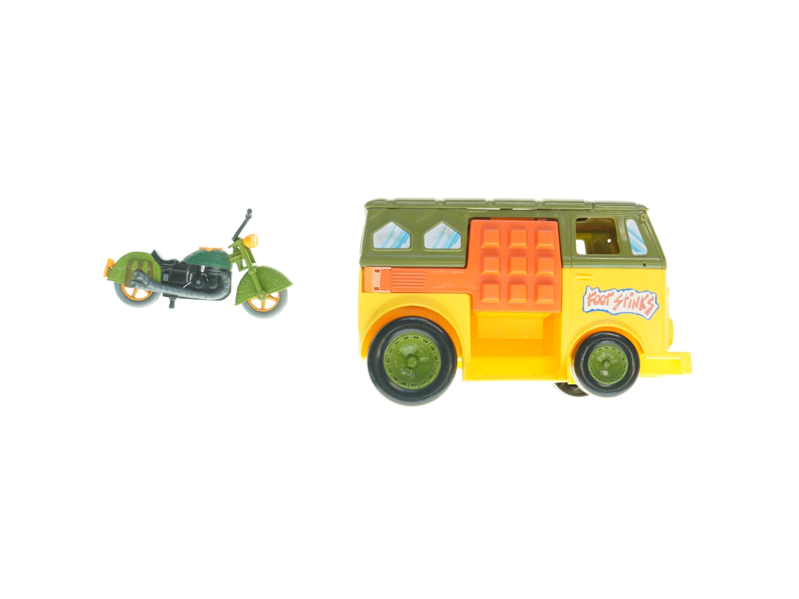 Teenage Mutant Ninja Turtles Bil & Motorcykel fra 1989 (str. 25 x 19 cm)