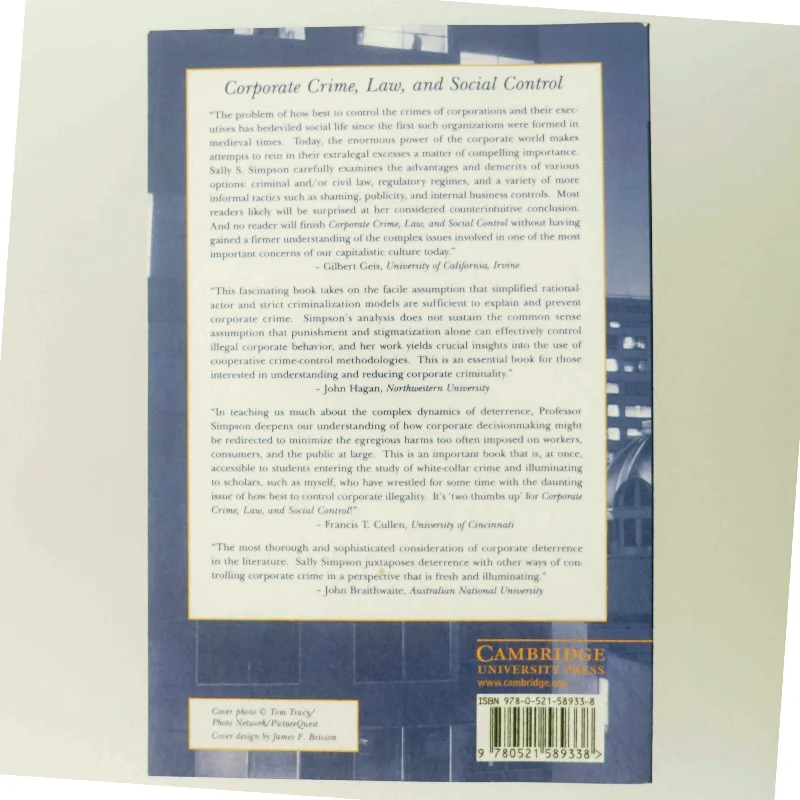 Corporate crime, law, and social control af Sally S. Simpson (Bog)