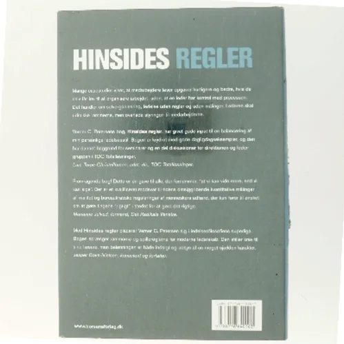 Hinsides regler : selvorganisering og ledelse med ansvar af Verner C. Petersen (f. 1946) (Bog)